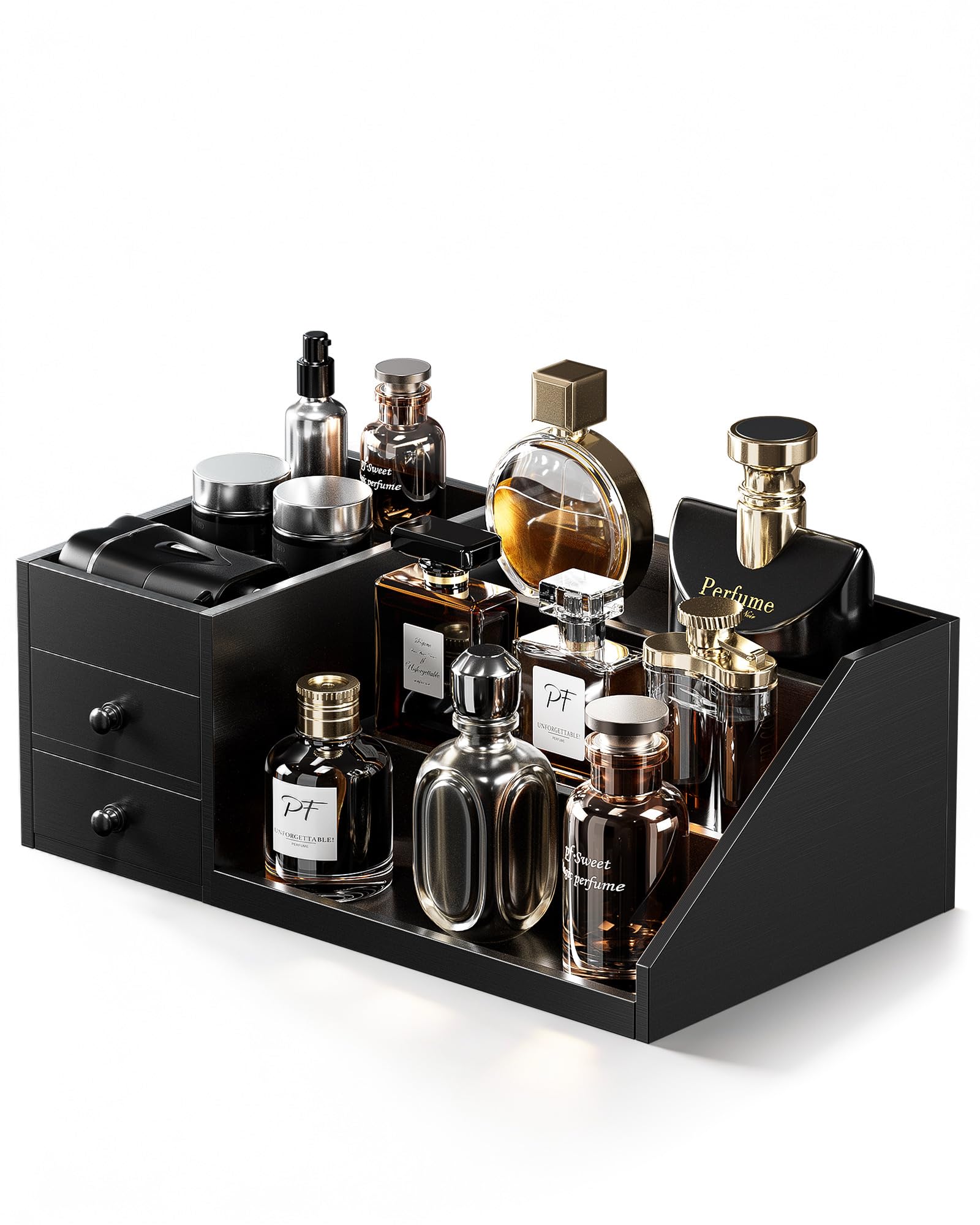 Amazon.com: ProCase Wooden Cologne Organizer for Men, 3-Tier